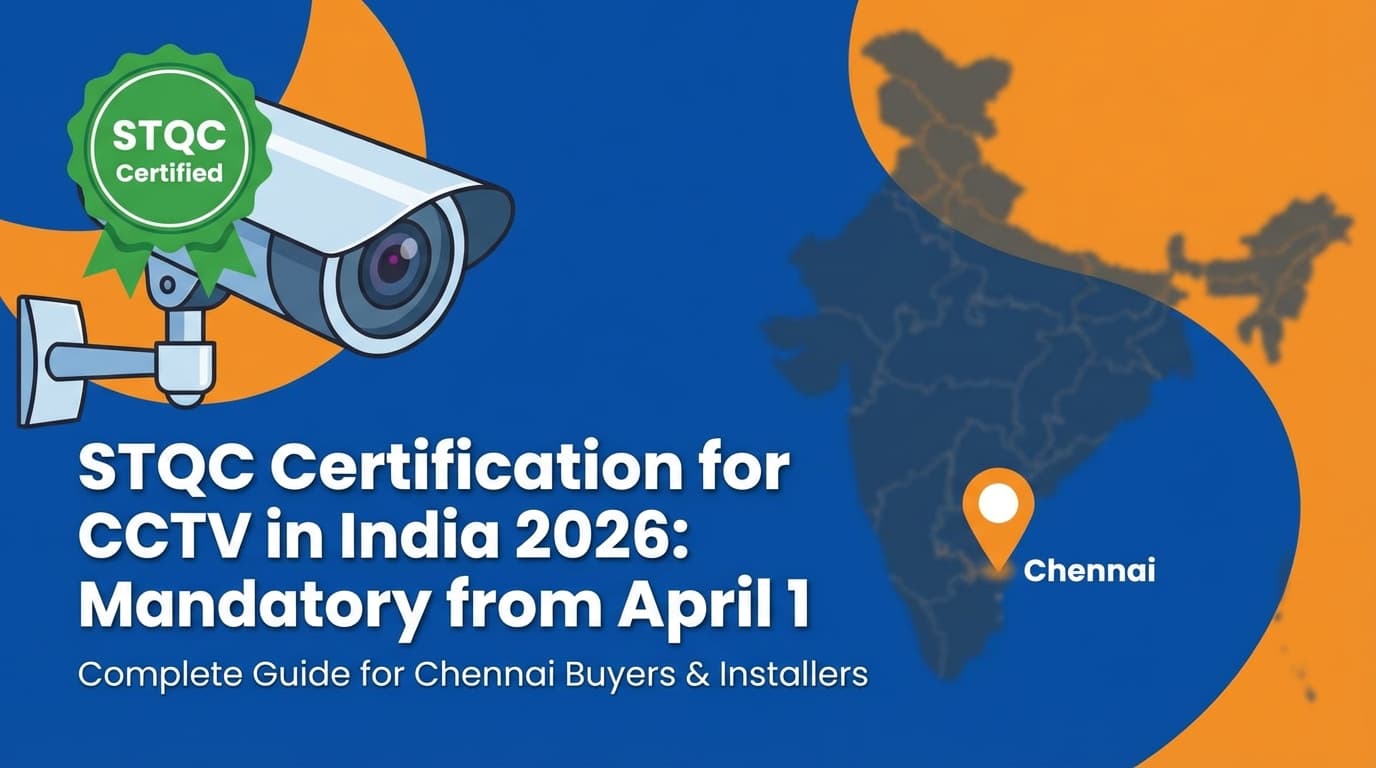 STQC Certification for CCTV in India 2026: Mandatory from April 1 – Complete Guide for Chennai Buyers & Installers